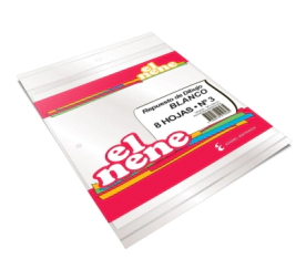 REPUESTO DIBUJO EL NENE N� 3 BLANCO  - 8 Hjs