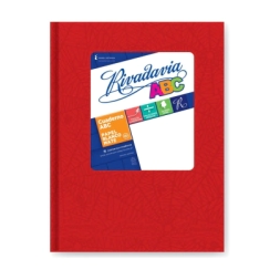 CUADERNO ABC ARAA 19x23,5 RIVADAVIA T/D ROJO - 50 Hjs Rayadas