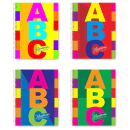 CUADERNO RIVADAVIA ABC CON ESPIRAL T/D 21x27 - 60 Hjs Rayadas