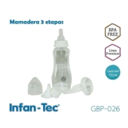 Mamadera 250 ml 3 etapa premium Infan-Tec