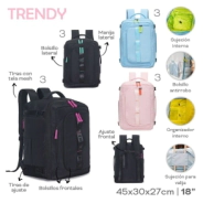 Mochila de viaje Trendy NEGRO