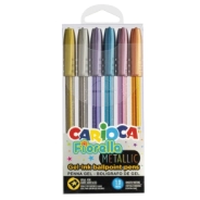 BOLIGRAFOS FIORELLA METALLIC x6 CARIOCA