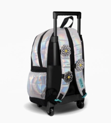MOCHILA CARRO 18" BIG KIDS MARGARITA FOOTY PLATEADO