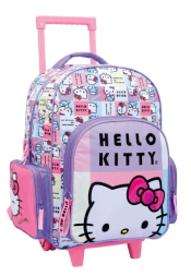MOCHILA CARRO HELLO KITTY 17" CUADRILLE WABRO