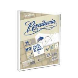 REPUESTO RIVADAVIA N�3 96Hjs RAYADAS EXTRA BLANCO