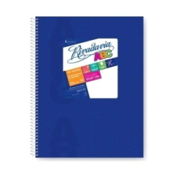 CUADERNO RIVADAVIA ABC 21x27 AZUL - 60 Hjs Cuadriculadas