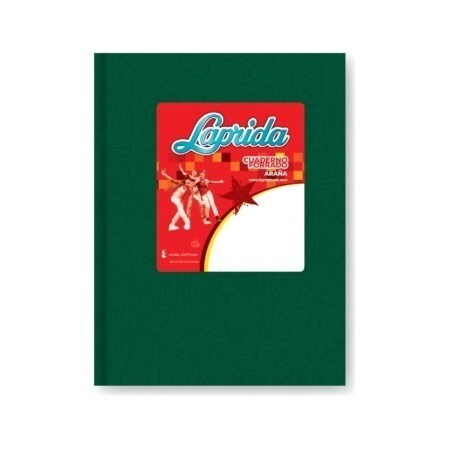 CUADERNO LAPRIDA 16x21 T/D ARA�A VERDE 50 Hjs CUADRICULADAS