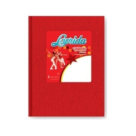 CUADERNO LAPRIDA 16x21 T/D ARA�A ROJO 98 Hjs CUADRICULADAS