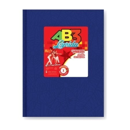 CUADERNO LAPRIDA AB3 19x23 T/D ARA�A AZUL 98 Hjs CUADRICULADAS