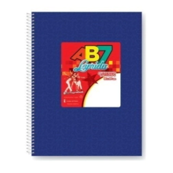 CUADERNO LAPRIDA AB7 T/D 21x27 AZUL - 60 Hjs RAYADAS