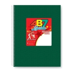 CUADERNO LAPRIDA AB7 T/D 21x27 VERDE - 100 Hjs CUADRICULADAS