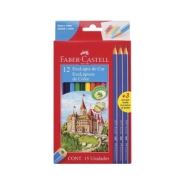 ECOLÁPICES LARGOS x12 + 3 GRAFITOS FABER-CASTELL