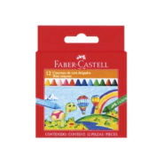 CRAYONES DE CERA DELGADOS ESTUCHE x12 FABER-CASTELL