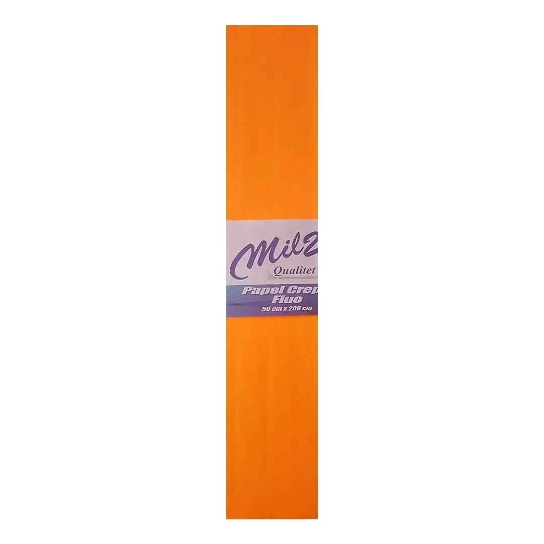 PAPEL CREPE NARANJA 50x200 CM (SOLO x10 UNIDADES)