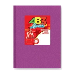 CUADERNO LAPRIDA AB3 19x23 T/D ARA�A LILA 50Hjs RAYADAS