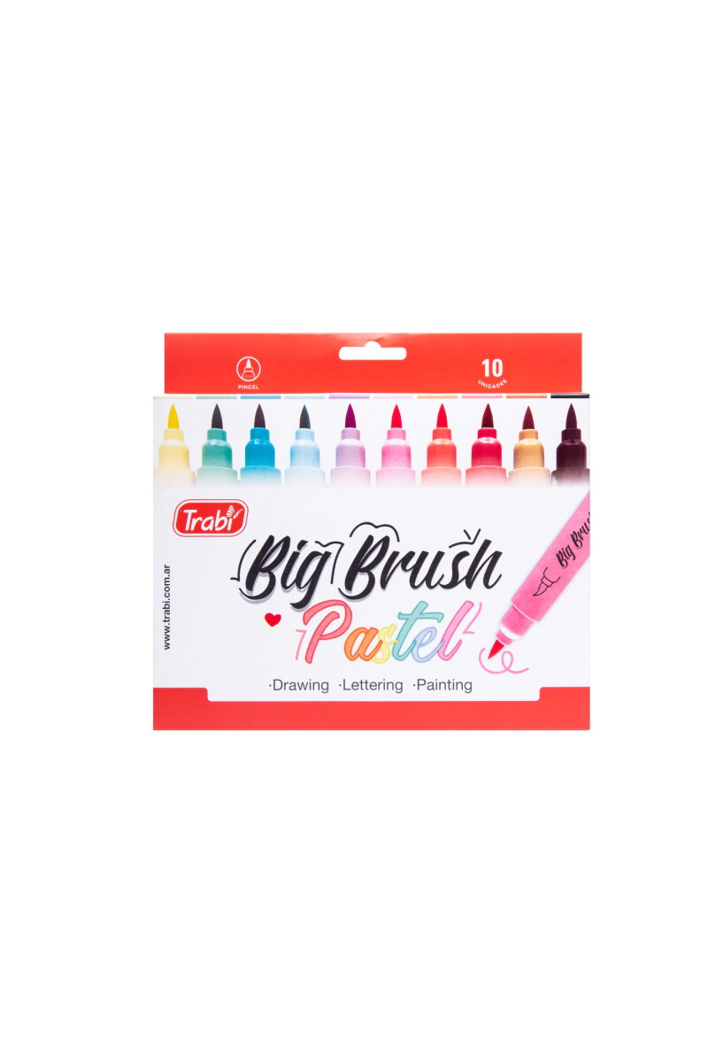 MARCADORES BIGBRUSH PASTEL x10 TRABI