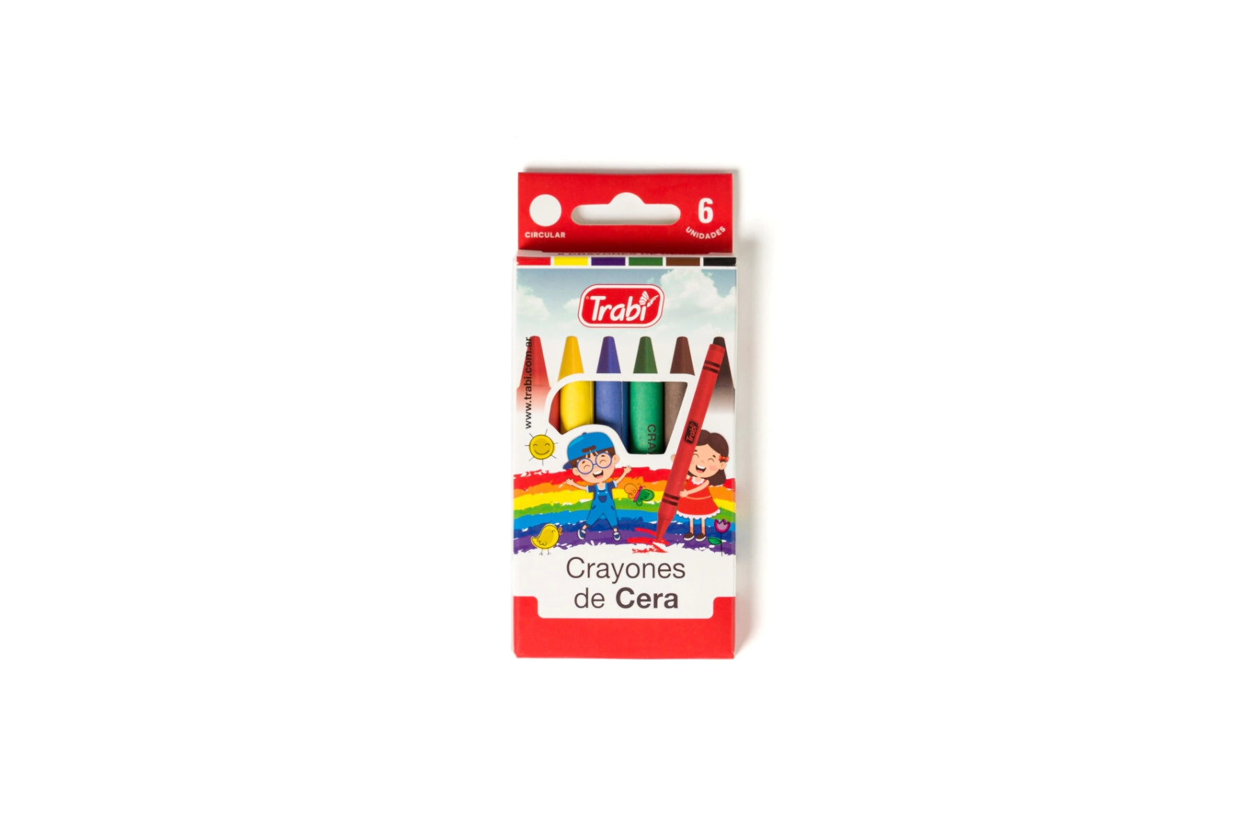 CRAYON DE CERA x6 SURTIDO TRABI