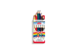 LAPICES DE COLORES RESINA CORTOS x6 TRABI