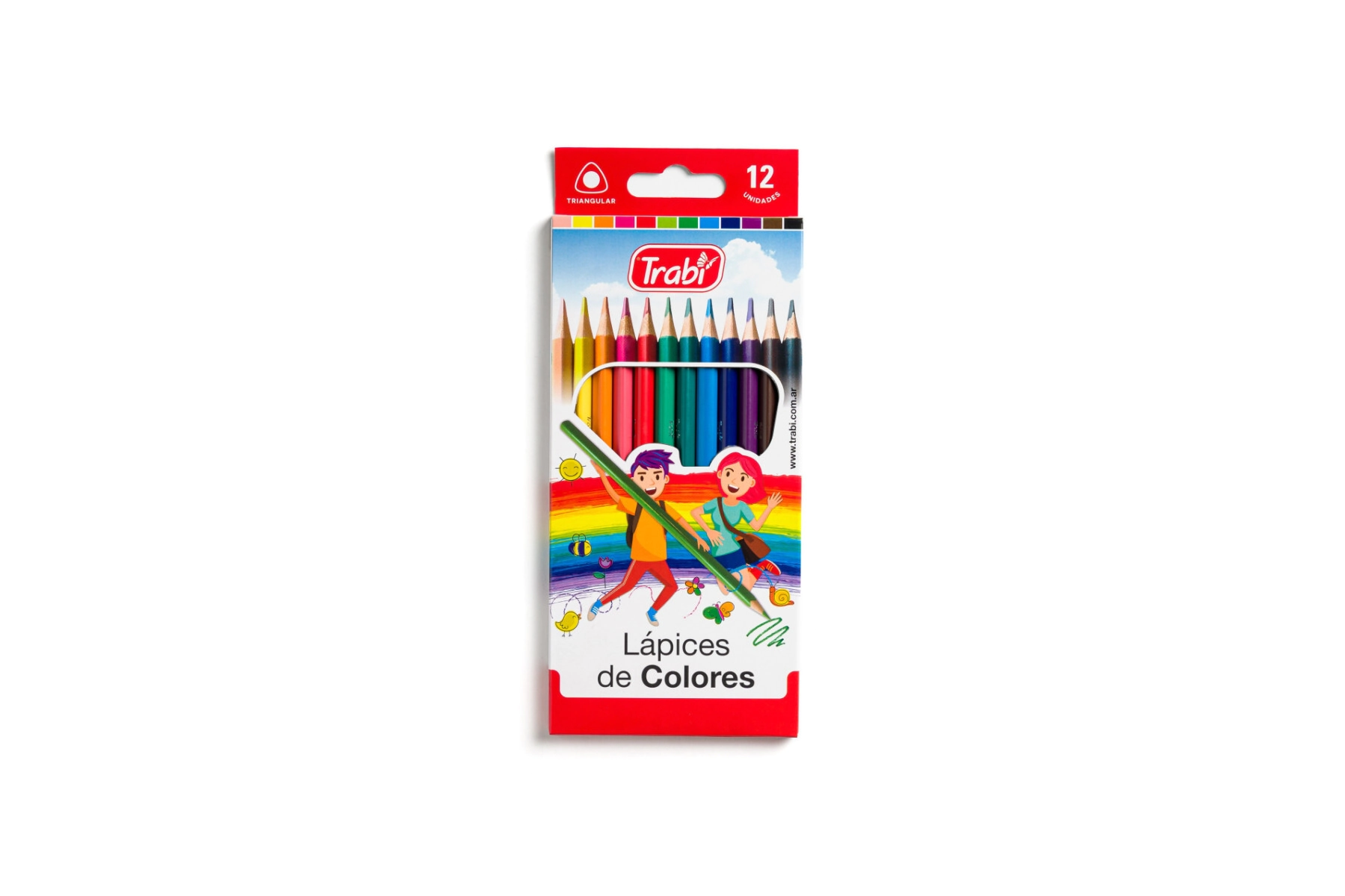 LAPICES DE COLORES RESINA LARGOS x12 TRABI