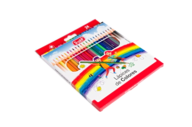 LAPICES DE COLORES RESINA LARGOS x24 TRABI