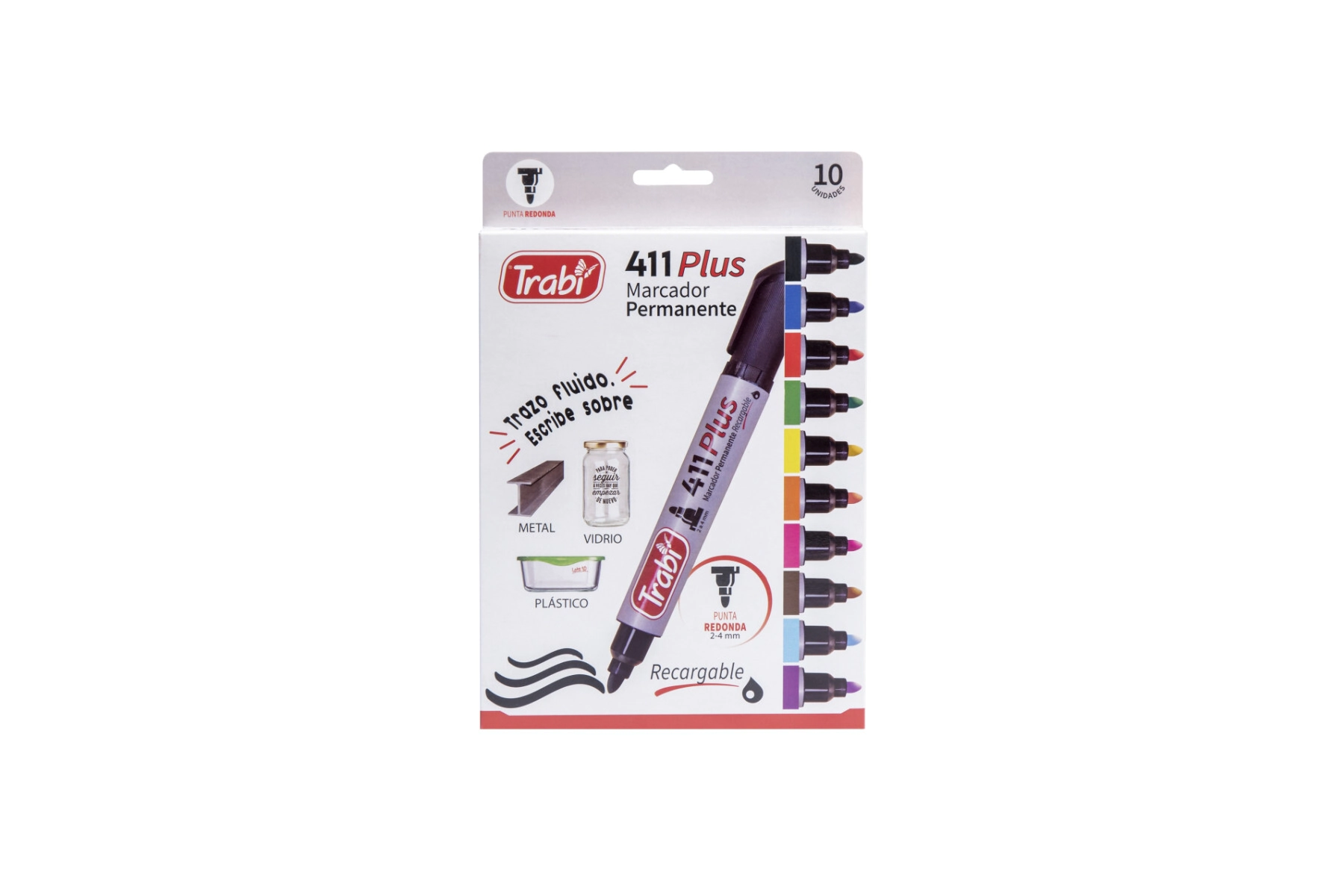 MARCADOR PERMANENTE DECO x10 SURTIDO TRABI