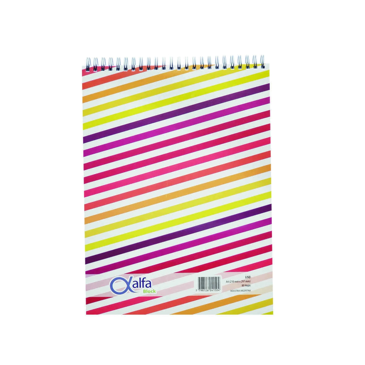 BLOCK A5 LISO CON ESPIRAL - 80 HOJAS