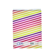 BLOCK A6 LISO CON ESPIRAL - 80 HOJAS