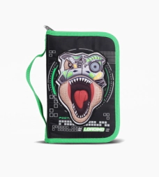 CARTUCHERA RIGIDA 1 CIERRE TRANSFORMERS FOOTY VERDE