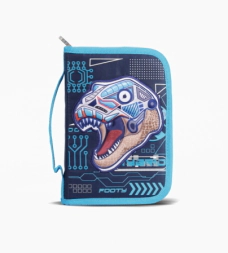 CARTUCHERA RIGIDA 1 CIERRE TRANSFORMERS FOOTY CELESTE