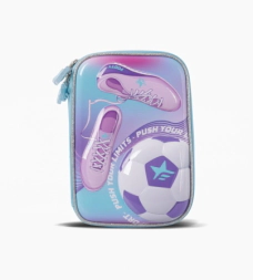 CARTUCHERA RIDIGA 2 CIERRES GIRLS SOCCER FOOTY LILA