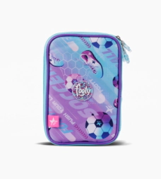 CARTUCHERA RIDIGA 2 CIERRES GIRLS SOCCER FOOTY LILA