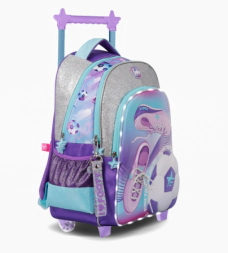 MOCHILA CARRO 18" CON LUZ LED GIRLS SOCCER FOOTY LILA