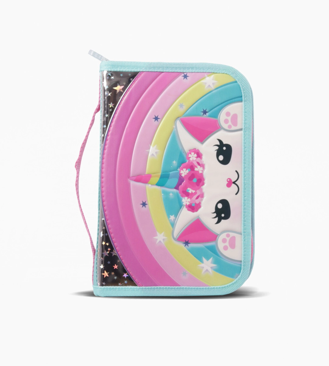 CARTUCHERA RIDIGA 1 CIERRE MAKE UP FOOTY CELESTE