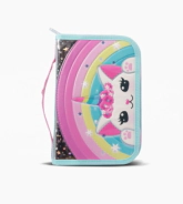 CARTUCHERA RIDIGA 1 CIERRE MAKE UP FOOTY CELESTE