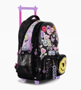MOCHILA CARRO 18" HAPPY SMILE FOOTY NEGRO