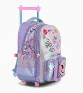 MOCHILA CARRO 18" HAPPY SMILE FOOTY LILA