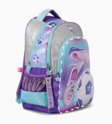 MOCHILA ESPALDA 18" CON LUZ LED GIRLS SOCCER FOOTY PLATEADO