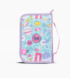 CARTUCHERA RIGIDA 1 CIERRE I LOVE FOOTY LILA