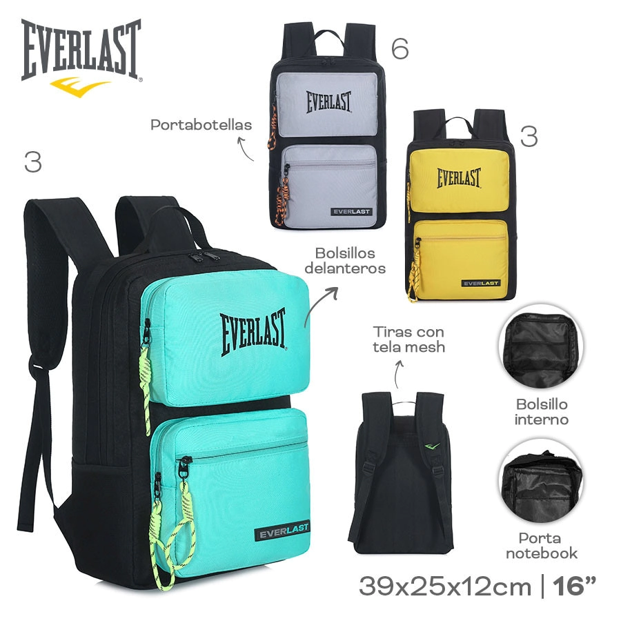 MOCHILA EVERLAST AMARILLO