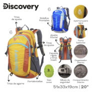 MOCHILA CAMPING DISCOVERY AZUL