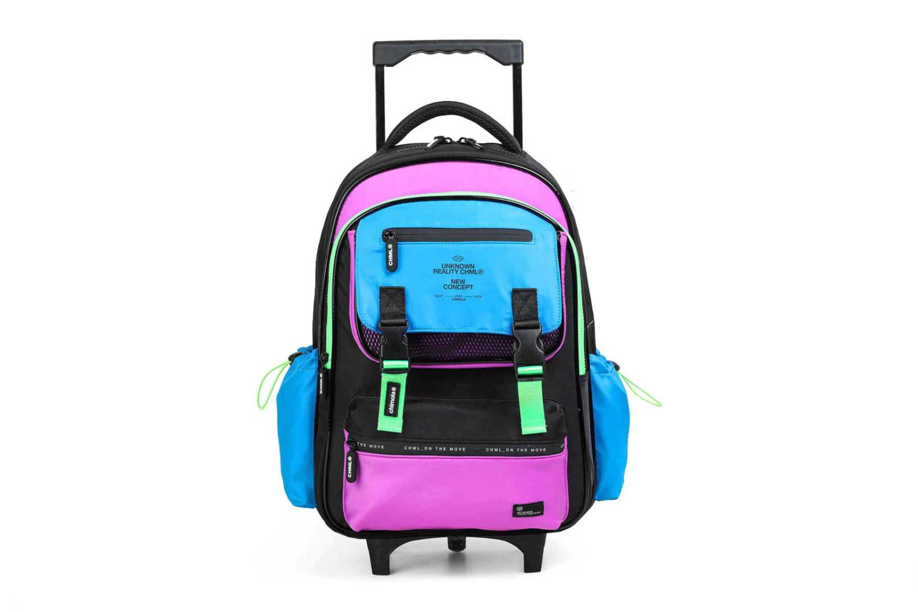 MOCHILA COLORBLOCK CARRO CHIMOLA NEGRO