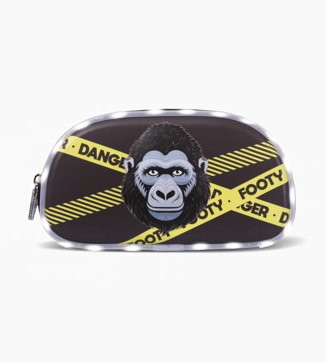 CARTUCHERA CON LED GORILLA FOOTY NEGRO