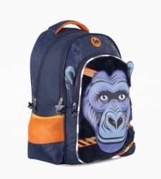 MOCHILA ESPALDA 18" CON LUZ LED GORILLA FOOTY AZUL
