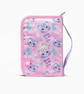 CARTUCHERA RIGIDA 1 CIERRE SWEET LEOPARD FOOTY ROSA