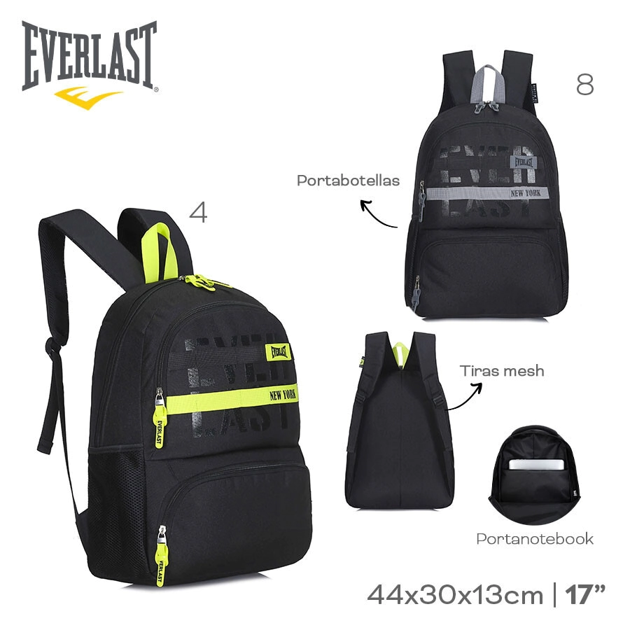 MOCHILA PORTANOTEBOOK EVERLAST AMARILLO