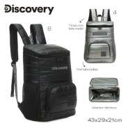 MOCHILA COOLER DISCOVERY PLATEADO