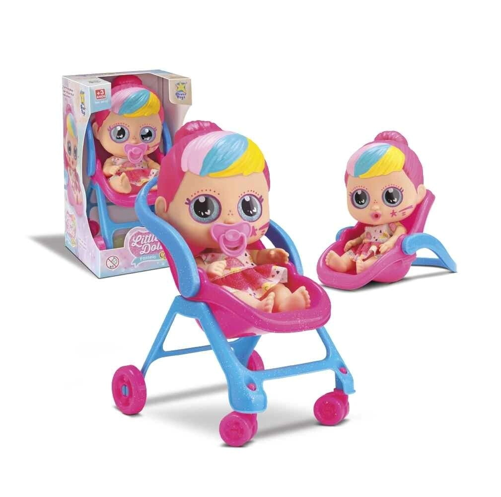 LITTLE DOLLS GLITTER MU�ECA + COCHECITO
