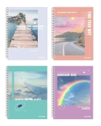 CUADERNO ASAMBLEA PAISAJES PASTEL 21x29,70 - 80Hjs Rayadas