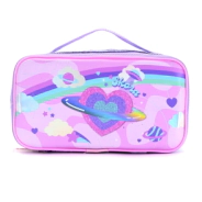 CARTUCHERA RECTANGULAR CON SOLAPA 2 CIERRES THINK HAPPY ALMA MAGIC