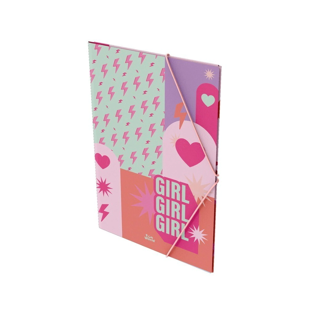 CARPETA 3 SOLAPAS FUN WORLD COLORBLOCK FW